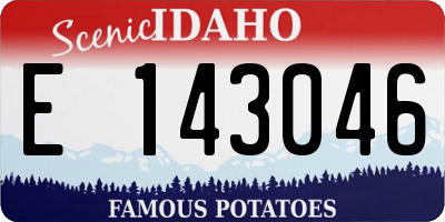 ID license plate E143046
