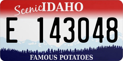 ID license plate E143048