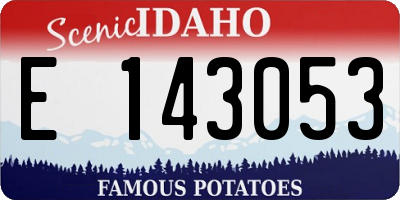 ID license plate E143053
