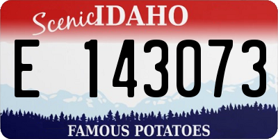 ID license plate E143073