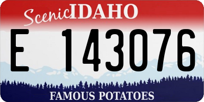 ID license plate E143076