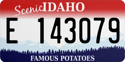 ID license plate E143079