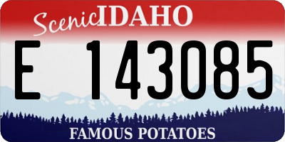 ID license plate E143085