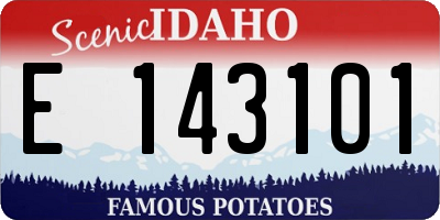 ID license plate E143101