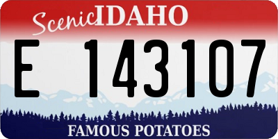 ID license plate E143107