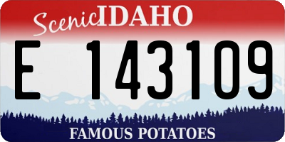 ID license plate E143109