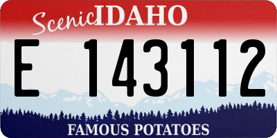 ID license plate E143112