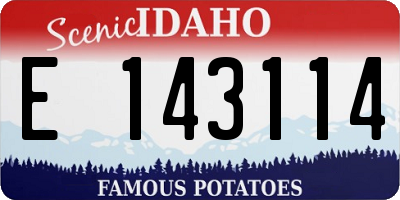 ID license plate E143114
