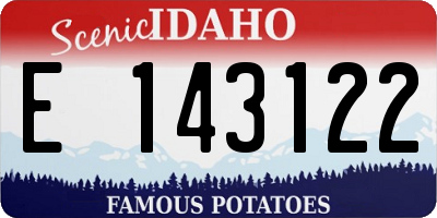 ID license plate E143122