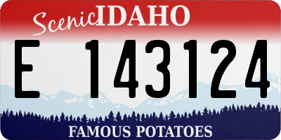 ID license plate E143124