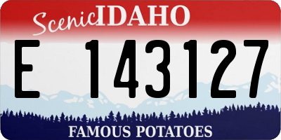 ID license plate E143127