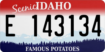 ID license plate E143134