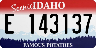 ID license plate E143137