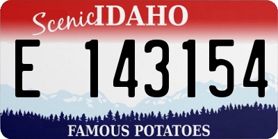 ID license plate E143154