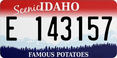 ID license plate E143157