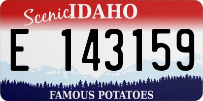 ID license plate E143159