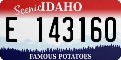 ID license plate E143160