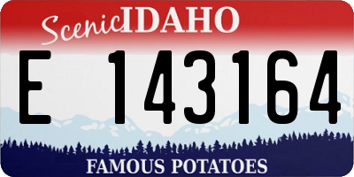 ID license plate E143164
