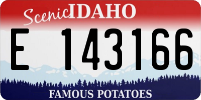 ID license plate E143166