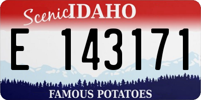 ID license plate E143171