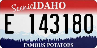 ID license plate E143180