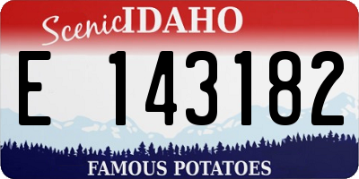 ID license plate E143182