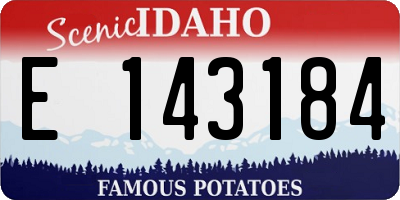 ID license plate E143184