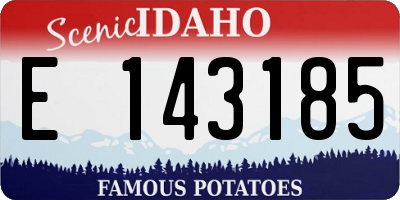 ID license plate E143185