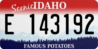 ID license plate E143192