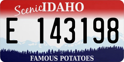 ID license plate E143198