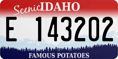 ID license plate E143202