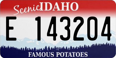 ID license plate E143204