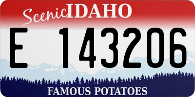 ID license plate E143206