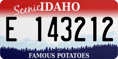 ID license plate E143212
