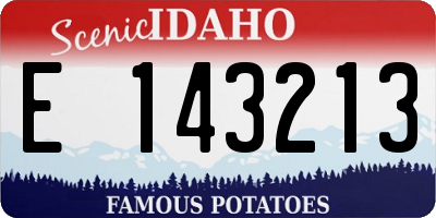 ID license plate E143213