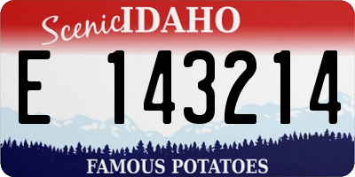 ID license plate E143214