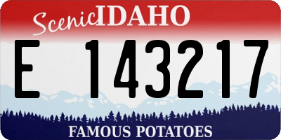 ID license plate E143217