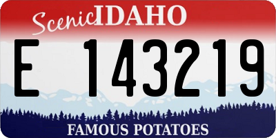 ID license plate E143219