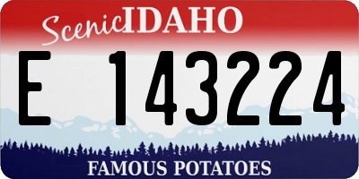 ID license plate E143224