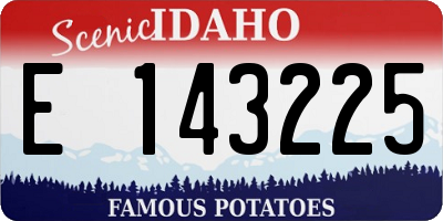 ID license plate E143225