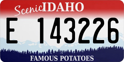 ID license plate E143226