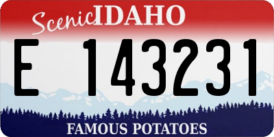 ID license plate E143231