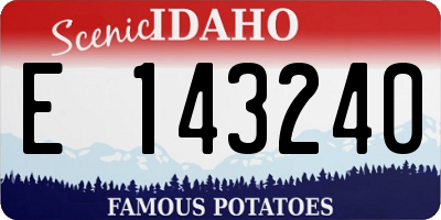 ID license plate E143240