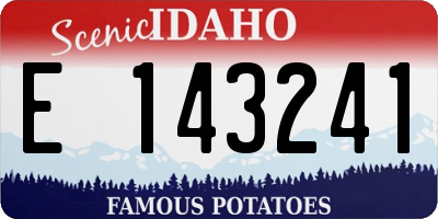 ID license plate E143241
