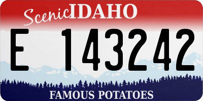 ID license plate E143242