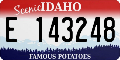 ID license plate E143248
