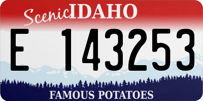 ID license plate E143253