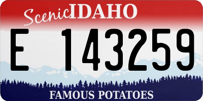 ID license plate E143259