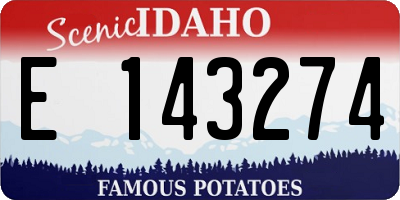 ID license plate E143274