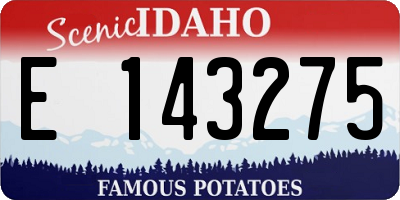 ID license plate E143275